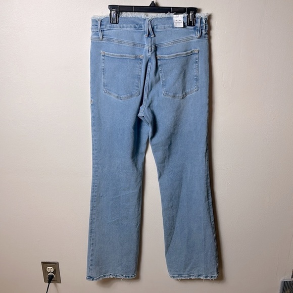 NWT Good American Good straight frayed waistband hem jeans - Picture 7 of 11